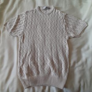 VNT Dodwell cable knit short sleeve top
